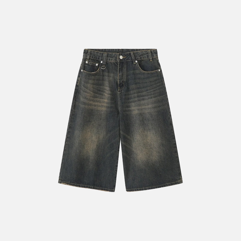 Y2k Vintage Black Wide-leg Jorts