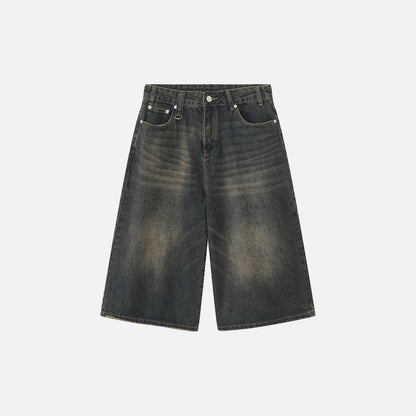 Y2k Vintage Black Wide-leg Jorts