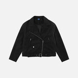 Distressed Punk Biker Leather Jacket