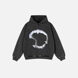 Oversized Hip Hop Monster Graphic Versatile Everyday Hoodie