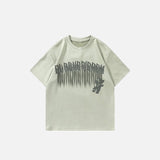 Suede Retro Bear Print T-shirt