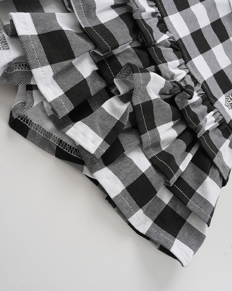 Tiered Plaid Skort