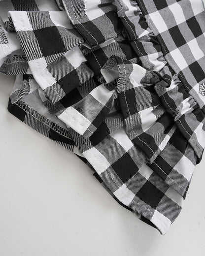 Tiered Plaid Skort