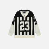 Vintage Knitted Patchwork Racing Sweater