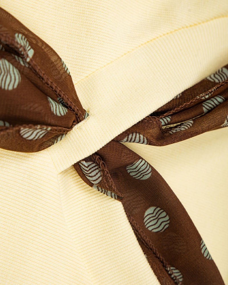 Scarf Detail Fitted Tee