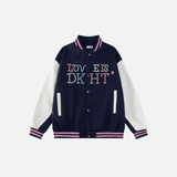 Y2K Women Patchwork Retro Baseball Varsity Jacket