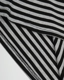 Striped Cold-Shoulder Fitted Top