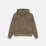 Embroidery Solid Color Deconstruction Hoodie