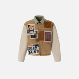 Classic Oversized Streetwear Patchwork Denim Jacket
