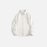 Stylish Korean Style Striped Lapel Long Sleeve Shirt
