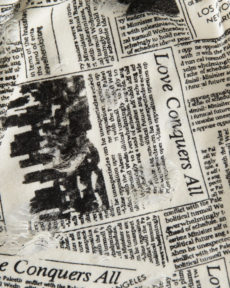 Vintage Newspaper Print Tee