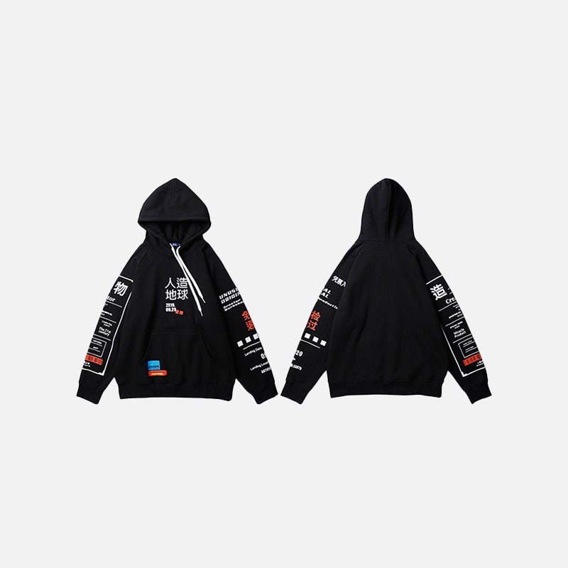 The Article Japanese Letter Print Hoodie