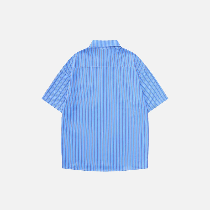 Spring Necktie Striped Shirt