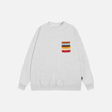 Oversized Rainbow Pocket Sweatshirts