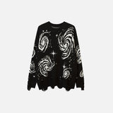 Starry Sky Knitted Ripped Sweater