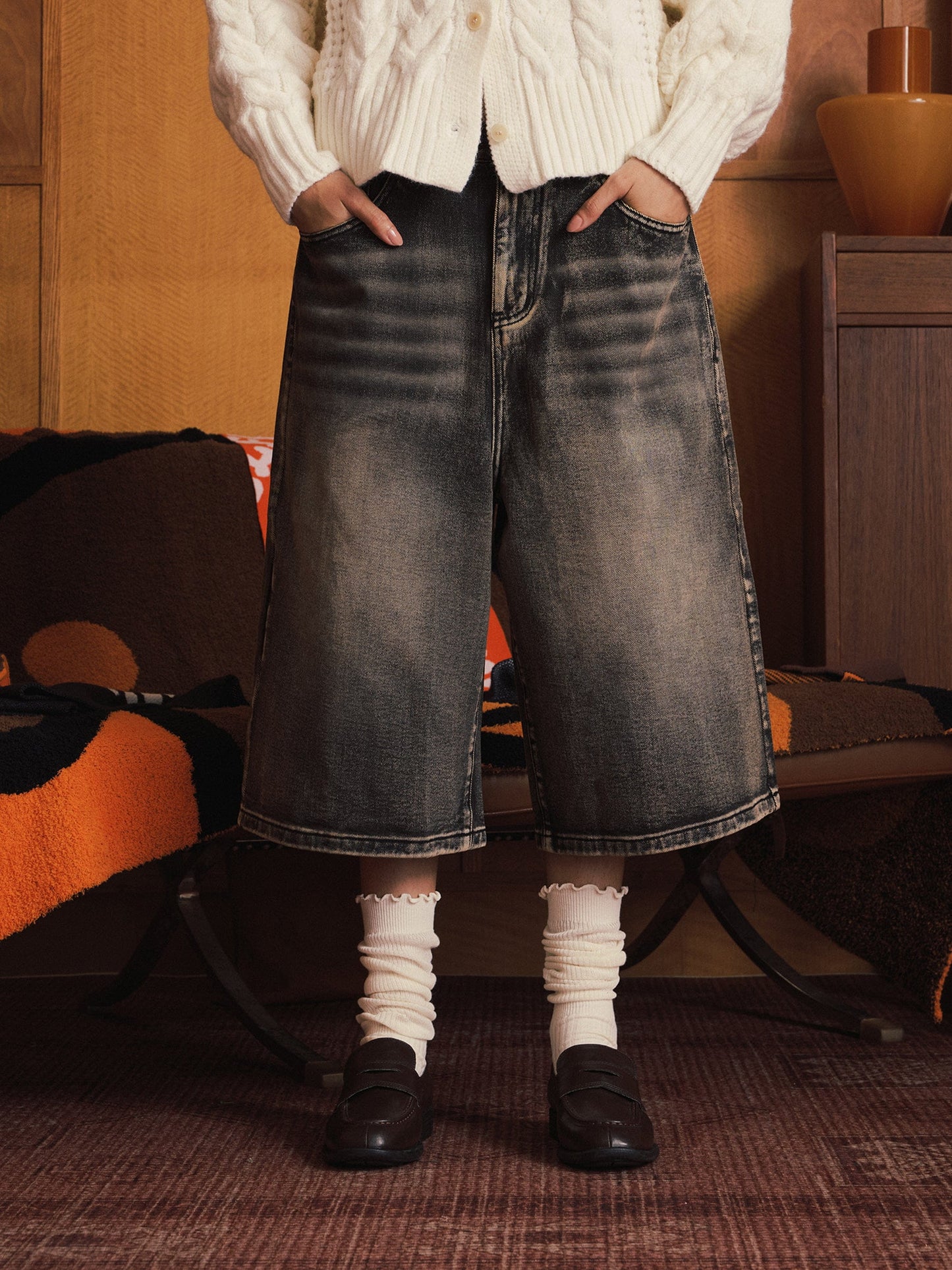 Vintage Washed Longline Jorts