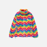 Rainbow Stripe Zip-up Jacket