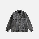 Ripped Patchwork Vintage Denim Jacket