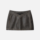 PU Leather Women's Retro Skirt