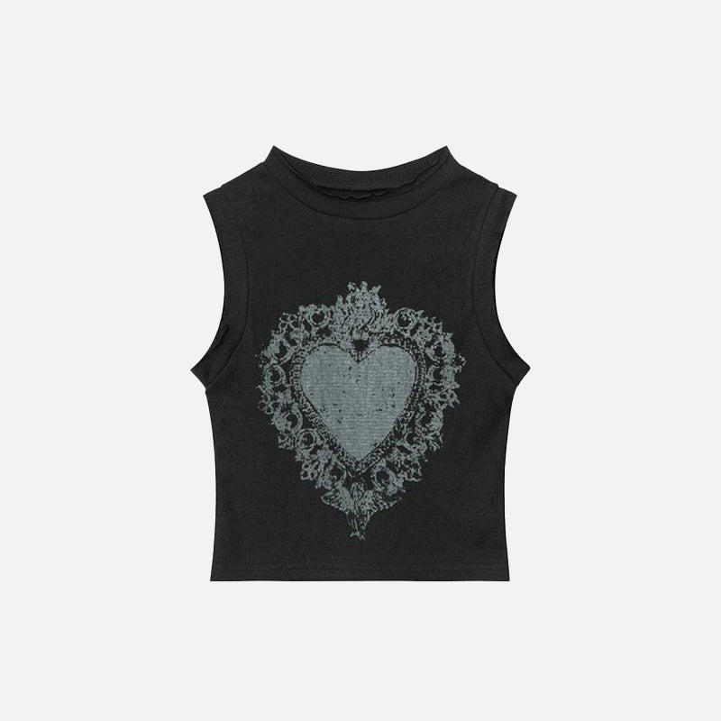 Vintage Royal Heart Women's Cropped Top
