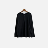 Irregular Texture Lightweight Spring Henley T-Shirt