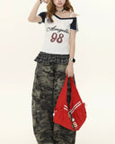 Off-Shoulder Graphic Baby Tee