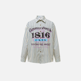 Vintage Striped Single Breasted Long Sleeve Casual Shirt