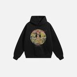 Y2K Graffiti Sad Face Graphic Hoodie