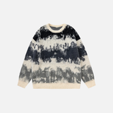 Oversize Hip Hop Tie Dye Knit Sweater