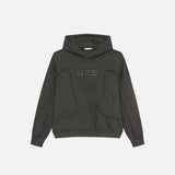 Embroidery Solid Color Deconstruction Hoodie