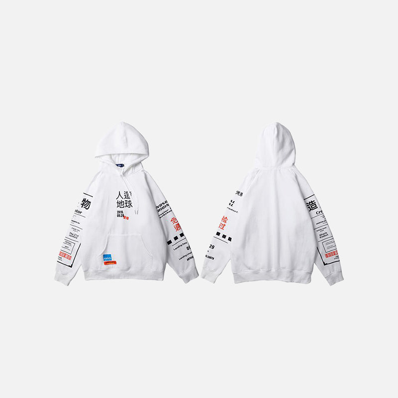 The Article Japanese Letter Print Hoodie