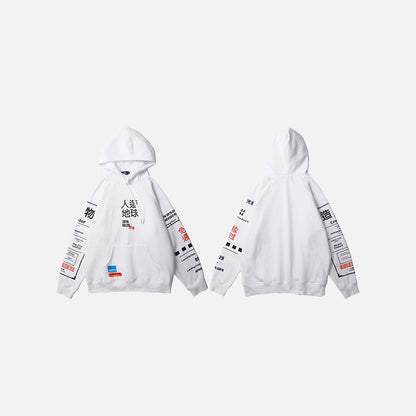The Article Japanese Letter Print Hoodie
