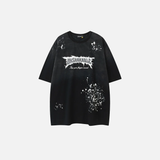 Graffiti Letter Hip Hop Cotton Short Sleeve T-Shirt