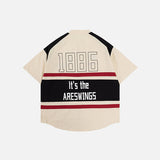 Letter Embroidery Motorcycle Shirt