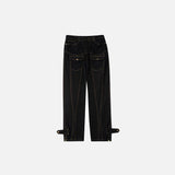 Multi-pocket Retro Ankle Zipper Denim Pants