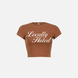 Locally Hated Letter Print Cropped Top