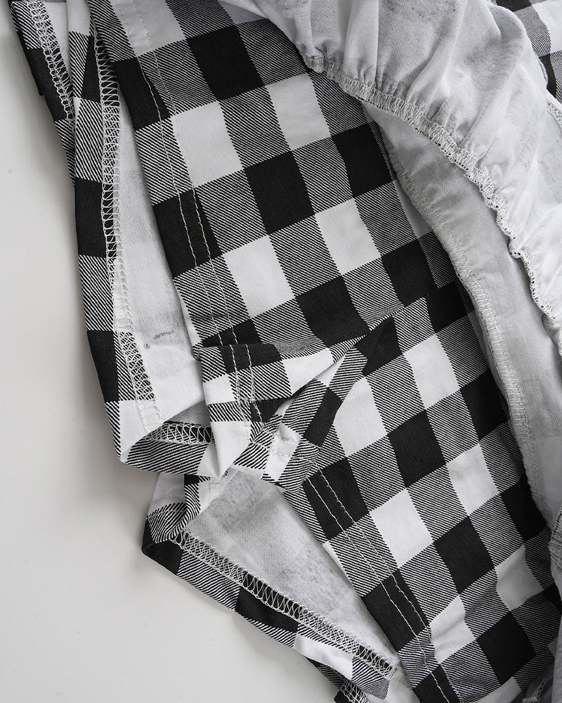 Tiered Plaid Skort