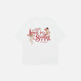 American Style Angel Letter Print T-Shirt