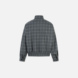 Vintage Plaid Two Way To Wear Zipper Jacket