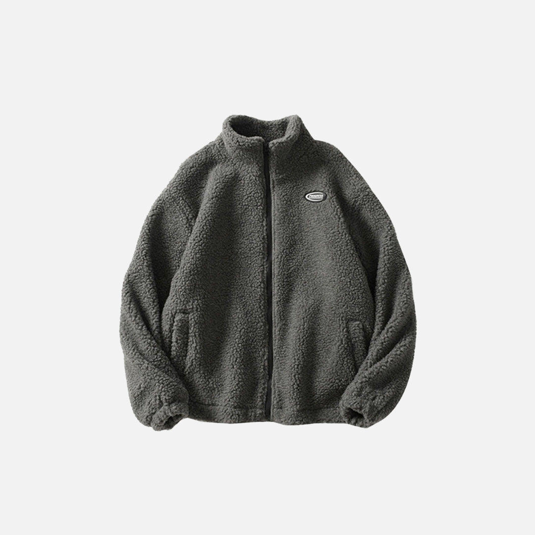 Solid Color Fuzzy Jacket