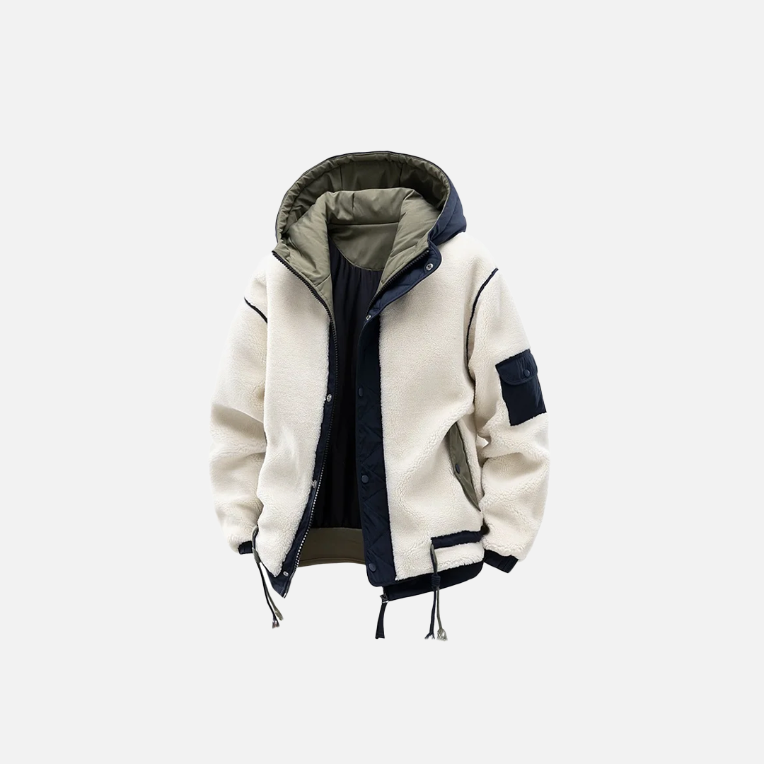 Color Coded Thicken Polar Fleece Loose Fur Jacket