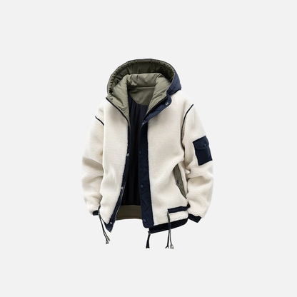 Color Coded Thicken Polar Fleece Loose Fur Jacket