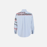 Autumn Striped Loose Button-Up Long Sleeve Shirt