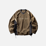 Patchwork Loose Long Sleeve Sports T-Shirt