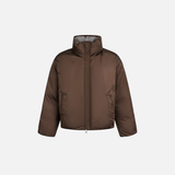 Warm Plaid Double Sided Down Puffer Jacket