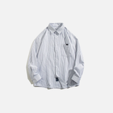 American Aesthetic Style Striped Long Sleeved Shirt