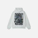 Stylish Graffiti Graphic Hip Hop Hoodie