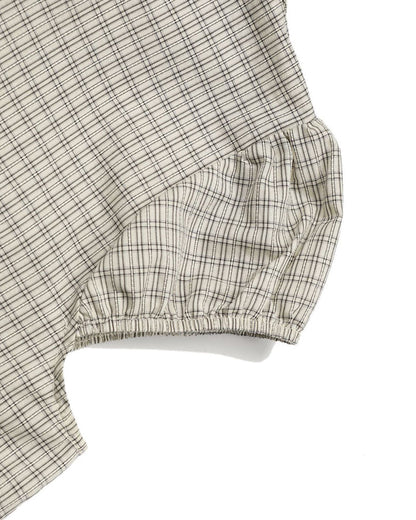 Plaid Peplum Short Sleeve Shirt