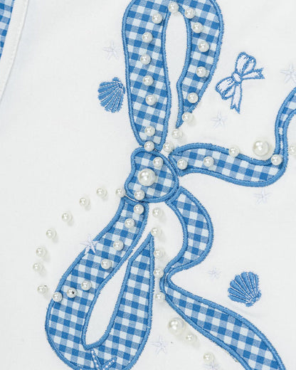 Bow Graphic Off-Shoulder Top