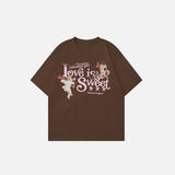 American Style Angel Letter Print T-Shirt